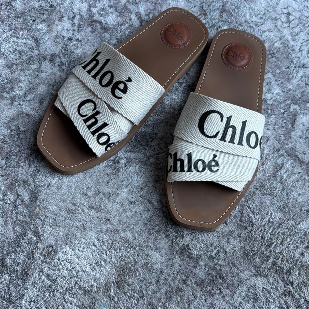 Chloé Beige and Brown Sandals
